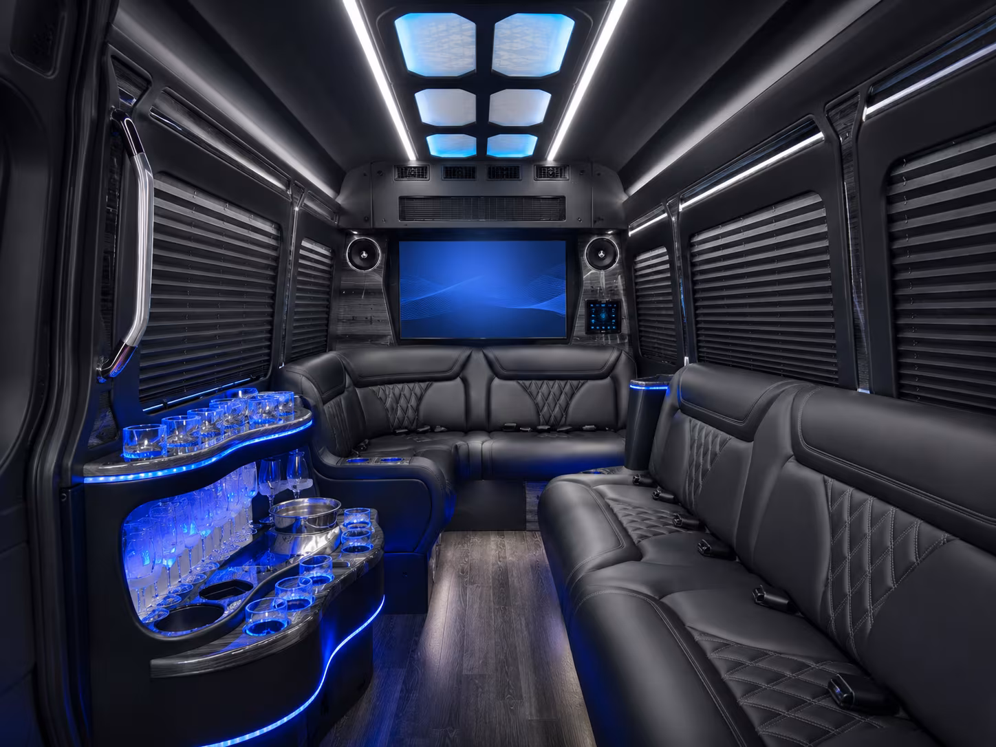 lynchburg 50 passenger party bus inside